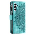 For Samsung Galaxy A17 5G Multi-Card Totem Zipper Leather Phone Case(Green) - 3