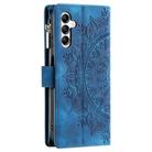 For Samsung Galaxy A17 5G Multi-Card Totem Zipper Leather Phone Case(Blue) - 3