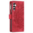 For Samsung Galaxy A17 5G Multi-Card Totem Zipper Leather Phone Case(Red) - 3
