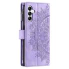 For Samsung Galaxy A17 5G Multi-Card Totem Zipper Leather Phone Case(Purple) - 3