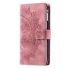 For Samsung Galaxy A17 5G Multi-Card Totem Zipper Leather Phone Case(Pink) - 2