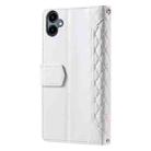 For Samsung Galaxy A06 5G / 4G Grid Texture Zipper Leather Phone Case with Lanyard(White) - 3