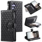 For Samsung Galaxy A17 5G Glitter Lattice Zipper Wallet Leather Phone Case(Black) - 1