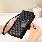 For Samsung Galaxy A17 5G Glitter Lattice Zipper Wallet Leather Phone Case(Black) - 3