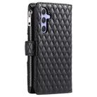 For Samsung Galaxy A17 5G Glitter Lattice Zipper Wallet Leather Phone Case(Black) - 4