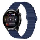 20mm Solid Color Magnetic Silicone Watch Band(Midnight Blue) - 1