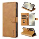 For Samsung Galaxy M13 4G / M23 5G N.BEKUS CSJ-P1 Solid Color Leather Phone Case(Brown) - 1