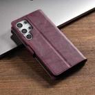 For Samsung Galaxy S22 Ultra 5G N.BEKUS CSJ-P1 Solid Color Leather Phone Case(Wine Red) - 3