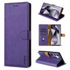 For Samsung Galaxy S22 Ultra 5G N.BEKUS CSJ-P1 Solid Color Leather Phone Case(Purple) - 1