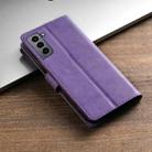 For Samsung Galaxy S21 5G N.BEKUS CSJ-P1 Solid Color Leather Phone Case(Purple) - 3