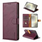 For Samsung Galaxy S21+ 5G N.BEKUS CSJ-P1 Solid Color Leather Phone Case(Wine Red) - 1