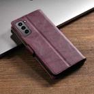 For Samsung Galaxy S21+ 5G N.BEKUS CSJ-P1 Solid Color Leather Phone Case(Wine Red) - 3