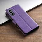 For Samsung Galaxy S21+ 5G N.BEKUS CSJ-P1 Solid Color Leather Phone Case(Purple) - 3