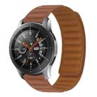 20mm Contrast Color Magnetic Silicone Watch Band(Saddle Brown) - 1