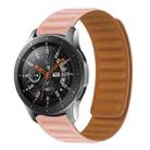 20mm Contrast Color Magnetic Silicone Watch Band(Pink Sand) - 1