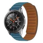 20mm Contrast Color Magnetic Silicone Watch Band(Cape Blue) - 1