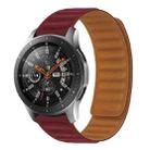 20mm Contrast Color Magnetic Silicone Watch Band(Wine Red) - 1