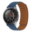 20mm Contrast Color Magnetic Silicone Watch Band(Midnight Blue) - 1