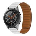 22mm Contrast Color Magnetic Silicone Watch Band(White) - 1