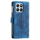 For Honor X6b 4G Global Multi-Card Totem Zipper Leather Phone Case(Blue) - 3