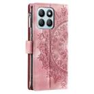 For Honor X6b 4G Global Multi-Card Totem Zipper Leather Phone Case(Pink) - 3