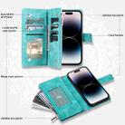 For Honor 400 Lite Multi-Card Totem Zipper Leather Phone Case(Green) - 3