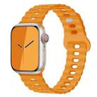 For Apple Watch Series 8 41mm Reverse Buckle Breathable Silicone Watch Band(California Poppy) - 1