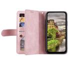 For Honor X6b 4G Global Zipper Wallet Bag Horizontal Flip PU Phone Case with 9 Card Slots(Rose Gold) - 3