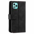 For Honor 400 Lite Nine Card Zipper Bag Leather Phone Case with Lanyard(Black) - 3