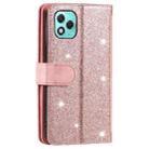 For Honor 400 Lite Nine Card Zipper Bag Leather Phone Case with Lanyard(Rose Gold) - 3