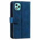 For Honor 400 Lite Nine Card Zipper Bag Leather Phone Case with Lanyard(Blue) - 3