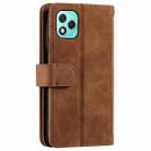 For Honor 400 Lite Nine Card Zipper Bag Leather Phone Case with Lanyard(Brown) - 3