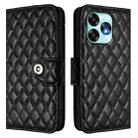 For UMIDIGI A15 / A15C / A15T Rhombic Texture Flip Leather Phone Case with Lanyard(Black) - 2