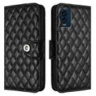 For BLU View Speed 5G  Rhombic Texture Flip Leather Phone Case with Lanyard(Black) - 2