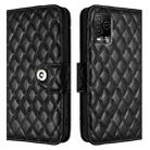 For BLU View 5 Pro Rhombic Texture Flip Leather Phone Case with Lanyard(Black) - 2