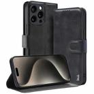 For iPhone 15 Pro Max IMAK Count Series Flip Leather Phone Case(Black) - 1