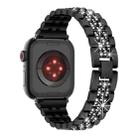 For Apple Watch Ultra 2 49mm Bling Diamond Chain Metal Watch Band(Black) - 2