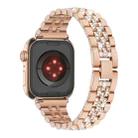 For Apple Watch Ultra 2 49mm Bling Diamond Chain Metal Watch Band(Rose Gold) - 2