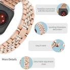 For Apple Watch Ultra 2 49mm Bling Diamond Chain Metal Watch Band(Rose Gold) - 3