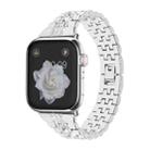 For Apple Watch SE 44mm Bling Diamond Chain Metal Watch Band(Silver) - 1
