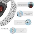For Apple Watch SE 44mm Bling Diamond Chain Metal Watch Band(Silver) - 3