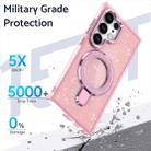 For Samsung Galaxy S24 Ultra Glitter Ring Holder MagSafe Phone Case(Transparent) - 3