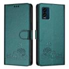 For BLU View Speed 5G Cat Rat Embossed RFID Leather Phone Case with Lanyard(Peacock Green) - 2