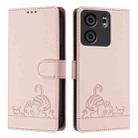 For BLU View 5 Cat Rat Embossed RFID Leather Phone Case with Lanyard(Pink) - 2