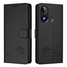 For BLU C9 Cat Rat Embossed RFID Leather Phone Case with Lanyard(Black) - 2