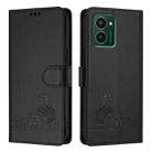 For HMD Pulse Pro Cat Rat Embossed RFID Leather Phone Case with Lanyard(Black) - 2