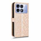 For Redmi K70 Ultra Honeycomb Dot Texture Leather Phone Case(Gold) - 3