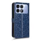 For Redmi K70 Ultra Honeycomb Dot Texture Leather Phone Case(Blue) - 3