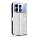 For Redmi K70 Ultra Honeycomb Dot Texture Leather Phone Case(Silver) - 3