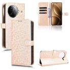 For Redmi K80 / K80 Pro Honeycomb Dot Texture Leather Phone Case(Gold) - 1